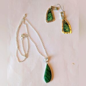 Green and Gold Jewelry Set